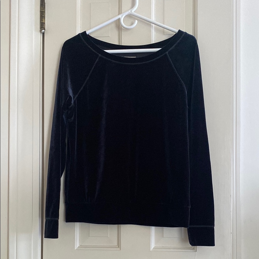 Aerie Black Velvet Top
